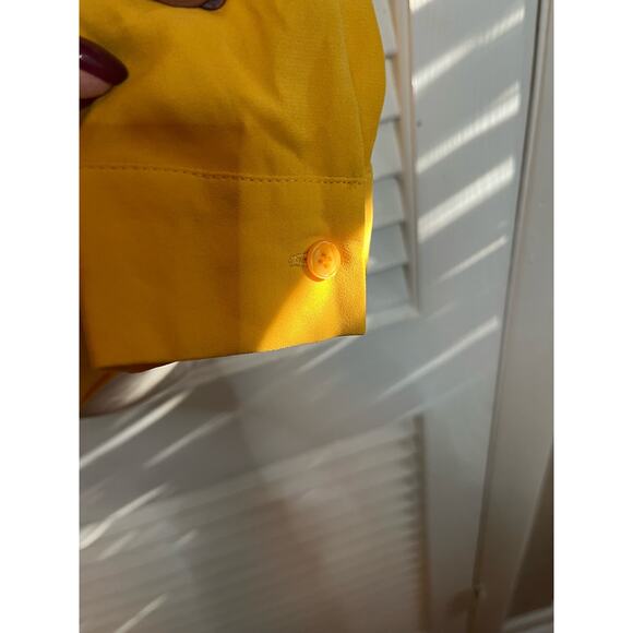 Talbots‎ gold embroidered tunic top S long sleeve fall color v neck long sleeve - Picture 5 of 5